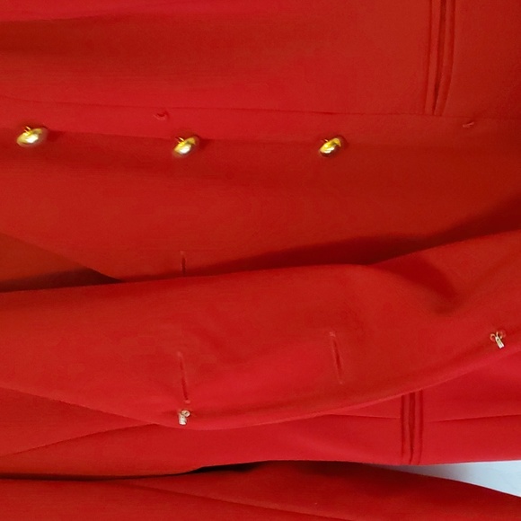 Wool dress with brass buttons fully lined size 8 by Morgan Taylor 100 % wool - Picture 3 of 5